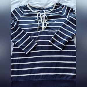 Nautica Ladies Pullover Blouse. Size Small.  Long Sleeves.